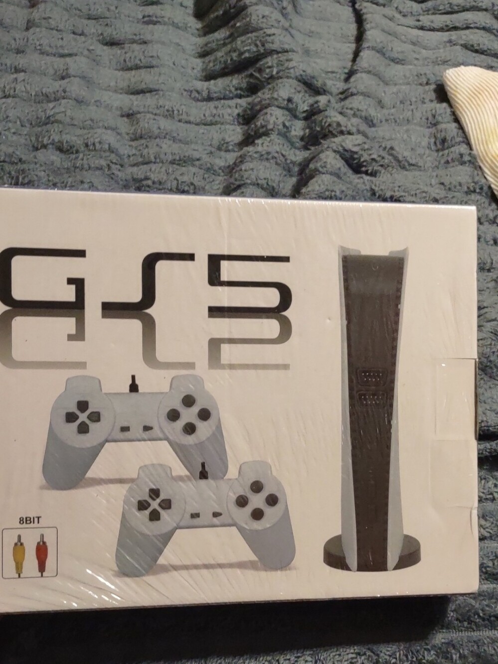 Retro-Style Gaming Console Bundle with Wired Controllers - Black & White